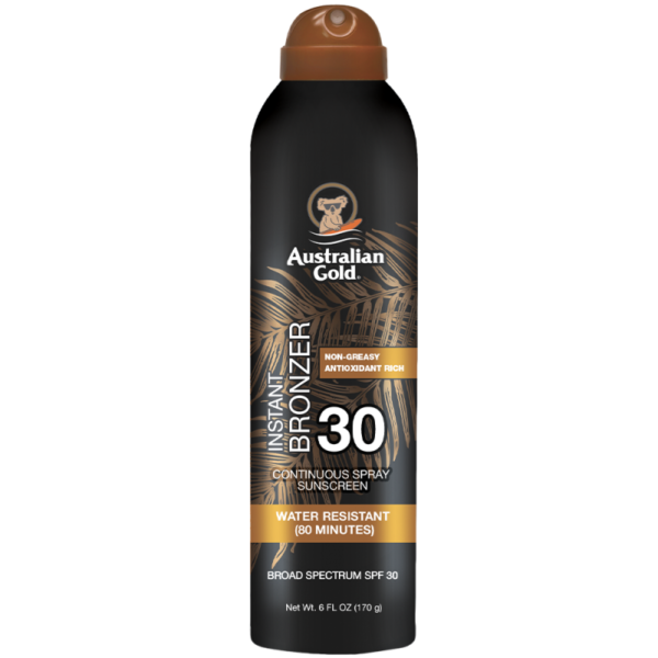 Australian Gold Spray Solare SPF 30 con Bronzer